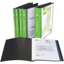 Katalogová kniha A4 100 kapes Q-Connect s přední kapsou černá/E