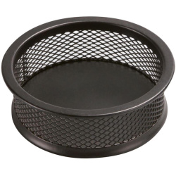 Zásobník na kancelářské sponky Q-Connect kulatý černý 9 cm