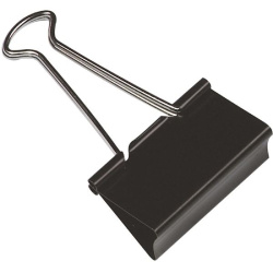 Klipy kovové Q-Connect 42 mm černé 10 ks