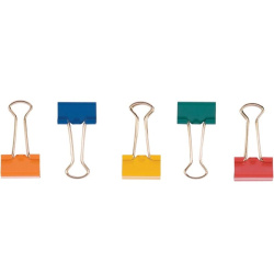 Klipy kovový Q-Connect 19 mm barevné 10 ks /E