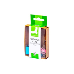 Klipy kovové Q-Connect 19 mm barevné 6 ks