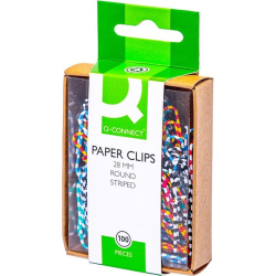 Sponky Q-Connect 28 mm mix barev 100 ks