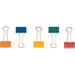 Klipy kovové Q-Connect 32 mm barevné 10 ks