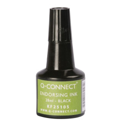 Razítková barva Q-Connect - 28 ml, černá