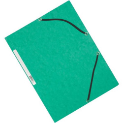 Desky s chlopněmi a gumičkou Q-Connect A4 papírové zelené