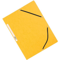 Desky s chlopněmi a gumičkou Q-Connect A4 papírové žluté