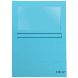 Obal L papírový s okénkem Q-Connect A4 modrý