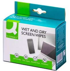 Čisticí ubrousky Q-Connect 20 párů