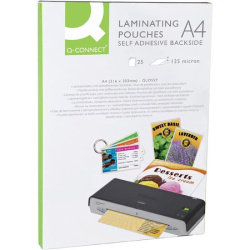 Laminovací kapsy lesklé Q-Connect A4 2x125 mic 25 ks