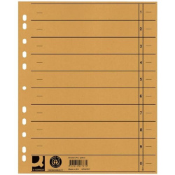 Rozlišovače papírové Q-Connect - A4, žluté, 100 ks