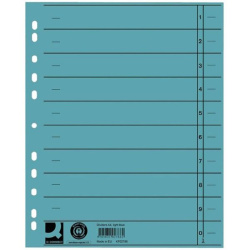 Rozlišovače papírové Q-Connect - A4, modré, 100 ks