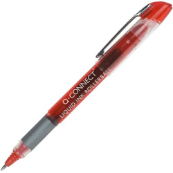 Roller inkoustový Q-Connect, šířka stopy 0,5 mm, červený