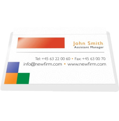 Pouzdro na vizitky samolepící Q-Connect 6x9,5 cm čiré 10 ks