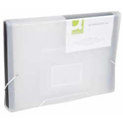 Desky s gumou 13 kapes A4 Q-Connect transparentní