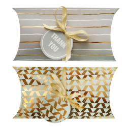 Dárkové krabičky 22x10cm zlaté 2ks balení