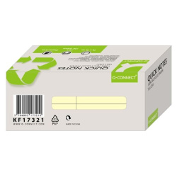 Bločky samolepící recyklované Q-Connect 76x76 mm žluté 12 ks