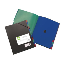 Třídicí kniha A4 Q-Connect 12 přihrádek černá