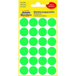 Etikety aršíky kulaté 18mm balení 96 ks zelené