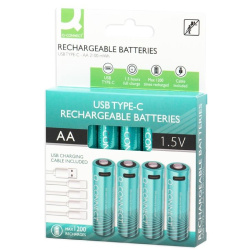 Nabíjecí baterie Q-Connect AA 1 400 mAh USB nabíjení 4 ks