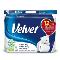 Toaletní papír třívrstvý Velvet 12 ks
