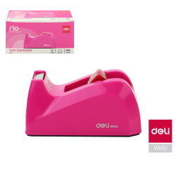 Odvíječ lepící pásky 18mm DELI E814A stolní růžový /O
