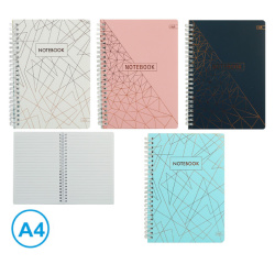 Blok A4 linka Bronze spirála mix barev