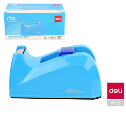 Odvíječ lepící pásky 18mm DELI E814A stolní modrý /O