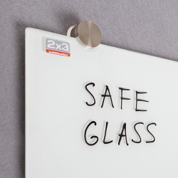 Skleněná magnetická tabule 60x40 cm - bílá