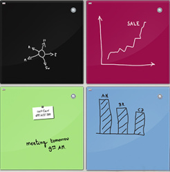 Skleněná magnetická tabule 80x60 cm – černá