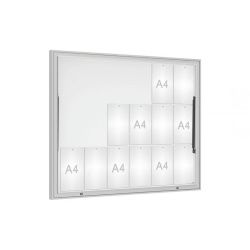 Venkovní vitrína s horizontálním otevíráním 18xA4 - 108 x 133 cm