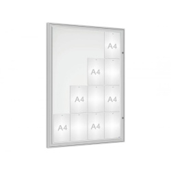 Venkovní vitrína s vertikálním otevíráním 16xA4 -135 x 100 cm