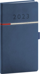 Kapesní diář Tomy 2023, modročervený, 9 × 15,5 cm