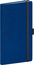Kapesní diář Memory 2023, modrý, 9 × 15,5 cm