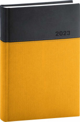 Denní diář Dado 2023, žlutočerný, 15 × 21 cm