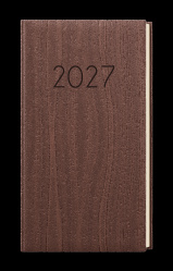 Diář 2027 týdenní kapesní Jakub-Wood hnědý