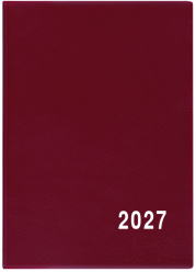Diář 2027 měsíční Anežka-PVC bordó