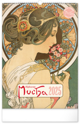 NOTIQUE Nástěnný kalendář Alfons Mucha 2025, 33 x 46 cm