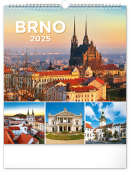 NOTIQUE Nástěnný kalendář Brno 2025, 30 x 34 cm