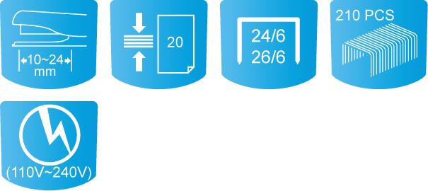 detail KW triO 5690 - elektrická sešívačka FC - 20 listů