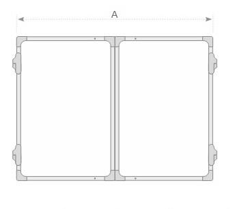 detail Vitrína interiérová s vertikálním otevíráním 120x180 cm