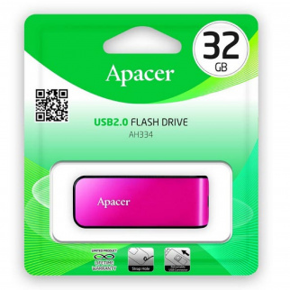 detail USB flash disk Apacer USB 2.0, 32GB, AH334, růžový