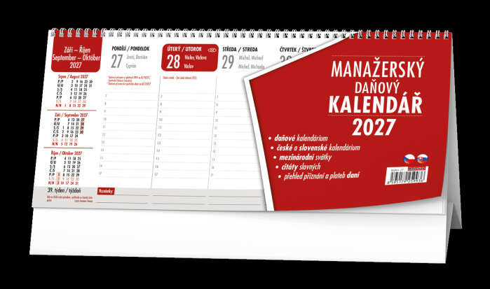 detail Stolní kalendář 2027 Manažerský kalendář