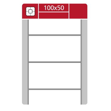 detail Etikety na kotouči pro termotransferové tiskárny 100x50 2000ks S+K/E