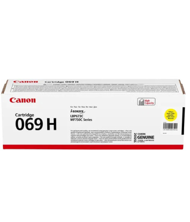 detail Toner Canon 069 H Y 5500 str. žlutý