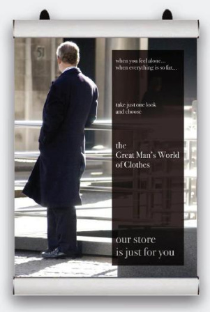 detail Plakátová lišta Poster Snap - 594 mm