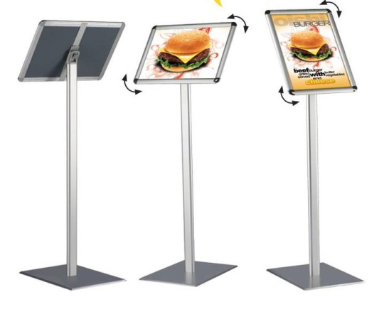 detail Informační tabule na stojanu 100 cm, A4 na šířku i výšku