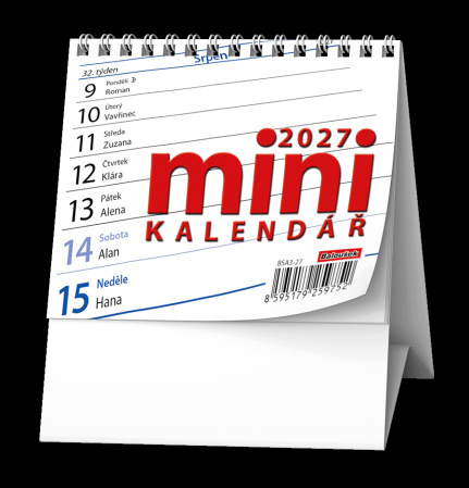 detail Stolní kalendář 2027 Mini týdenní