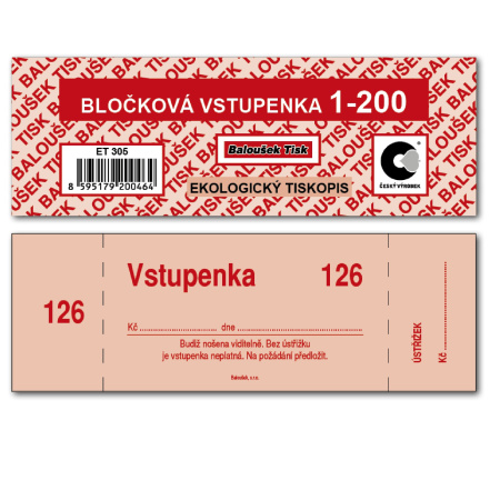 detail Vstupenky 1-200 /o