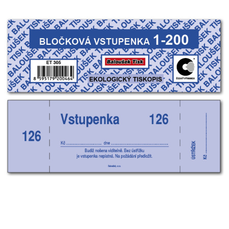 detail Vstupenky 1-200 /o