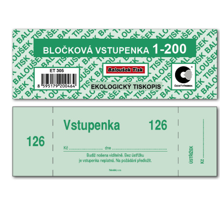 detail Vstupenky 1-200 /o